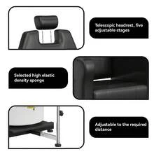 Fußpflegestuhl Fußpflegestuhl, 360° drehbar Kosmetikstuhl Pediküre Stuhl Podologiestuhl Stuhl für Fusspflege mit Beinablage und Waschbecken, Höhenverstellbar