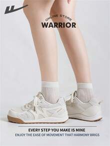 WARRIOR Warrior Women's Board ShoesSpring And SummerLightweightComfortableBreathableModest StyleCasual Yet SleeksneakersApplicable Throughout The Yearwear-ResistingAll-Day WearTraining SneakersRunning Shoes Little White Shoes