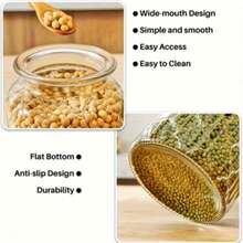 وعاء زجاجي شفاف محكم الإغلاق بغطاء على شكل قلب - زجاجة أمنيات زخرفية، مجموعة الصلاة والكواكب، وعاء تخزين متعدد الاستخدامات قابل لإعادة الاستخدام بشكل دائري للمجوهرات والوجبات الخفيفة وما إلى ذلك، مصنوع من الزجاج، مع غطاء قابل للطي محكم الإغلاق، آمن للغسل في غسالة الأطباق، وعاء زجاجي زخرفي بغطاء على شكل قلب، محكم الإغلاق