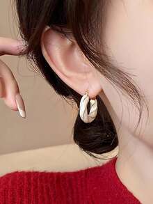 1 Cặp Hoa tai vòng tuyệt đẹp dành cho phụ nữ làm quà tặng kỷ niệm ngày cưới, tiệc đính hôn, ngày lễ tình nhân - 2 # - Xem 10