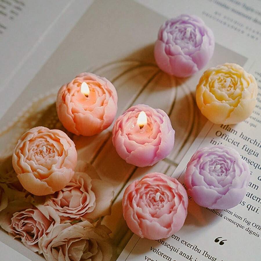 4pcs/Set Creative Rose Scented Candle Set - Perfect Valentine's Day Gift, Birthday Present & Souvenir