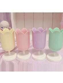 1pc Tulip Makeup Shaun Storage Box Pen Holder Makeup Brush Organizer, Photography Prop - Multicolor - View 3