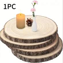 4 pezzi Fette di legno naturale, dischi di legno tondi grandi per artigianato, da dipingere a mano, per centrotavola, arti e mestieri, progetti fai-da-te, accessori per la pittura, omaggi per feste, decorazioni natalizie e decorazioni per la casa
