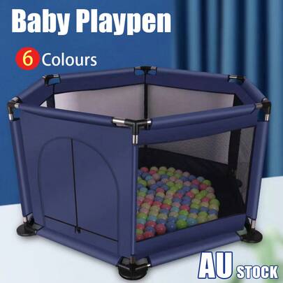 Aimall Baby Playpen 130cm Baby Playpen, Suitable For Infants And Toddlers, Indoor And Outdoor Activity Center Playpen, Made Of Skin-Friendly Fabric And Soft Breathable Mesh Fabric.