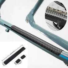 Protector de Cadena de Bicicleta Negro Protector de Cadena de Cuadro de Ciclismo Protector de Cadena Cubierta de Cuidado de Cadena Accesorios de Bicicleta - 1 juego - Ver 1