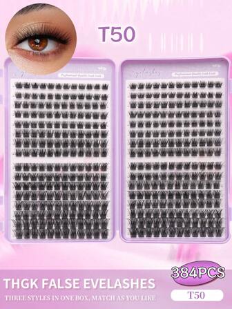384pcs Eye Lash Clusters, D Curl, W Shape False Eyelashes, DIY Fluffy Natural Lengthening Lashes, 0.07mm Ultra-Fine D Curl Curly, Single Strand Eyelash Extension (11-15mm Mixed Length), Soft Mink-Like Lashes For Makeup, Versatile For All Makeup Styles Lash Clusters,Eye Lash Clusters,Individual Eyelashes,Lashes,Fake Lashes