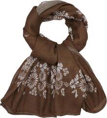 Watercolour Floral Printed Hijab Scarf Women Soft Modal Cotton Instant Hijab Wraps Shawls Long Scarves - Màu 12 - Xem 6