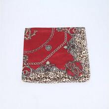 Small Satin Women's Scarf - Burgundy - View 2