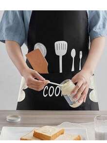 女士围裙，带口袋的厨房围裙，包括手巾口袋，防水，可用于烹饪和烘焙 - 彩色 - 查看 4