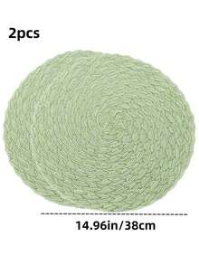 Round Woven Placemats 15 Inch Set Of 4 Bohemian Woven Washable Kitchen Table Placemats For Family Gatherings, Wedding Parties