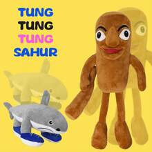 3PC Italian Brainrot Plush,Tralalero Tralala,Tung Tung Tung Sahur And Lirili Larila Inspired Plush Toy,Soft Cute Stuffed Animals Toy Gifts For Kids And Adults - 3 cái - Xem 3