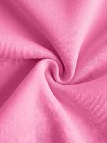 Autumn Cherry Pattern Sweatshirt, Casual Slouchy Hooded Sweatshirt - Baby Pink - View 4