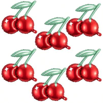 2/5 قطعة من بالونات الفويل على شكل الكرز الأحمر، ديكور لحفلات عيد الميلاد والزفاف، مناسبة لحفلات الصيف والشاطئ والحمام، حفلات عيد الميلاد بأسلوب هاواي الاستوائي، مثالية لحفلات عيد الميلاد ذات موضوع الكرز في الصيف، المناسبات العامة، حفلات التقاعد، حفلات العروس، عيد الأم، عيد الأب، عيد المعلم، لا تحتاج إلى طاقة