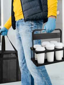 A Portable Collapsible Beer Carrier That Holds 6 Bottles,Convenient For Carrying Drinks When Going Out, Bottom Reinforcement Has Stability And Is Not Worried About Spillage Or Leakage,Suitable For Coffee, Milk, And Tea Storage, Perfect For Everyday Use And Parties Picnic, Camping, A Must-Have For Beer Festivals.Very Suitable For Coffee, Milk Tea, Beer Enthusiasts, Suitable For Company Dinners, School, And Work, Halloween And Christmas Party Supplies