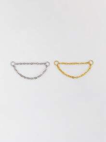 1 Stück 925 Sterling Silber 4-Krallen-Fassung Ohrringe mit flachem Rücken - Ohrring-Kette Charm - Knorpel Helix Piercing Feiner Schmuck - Für Frauen Alltäglicher Tragen Hochzeit Party Verlobung Jahrestag Valentinstag (Verkauft als 1 Stück)