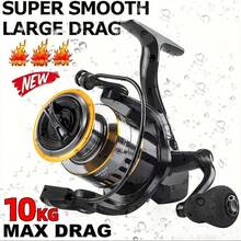 1pc Professional Ultra Light 1000~7000 5.2:1 Gear Ratio,26LB Max Drag CNC Metal Spool Spinning Fishing Reel For Freshwater Saltwate - Grey - View 1
