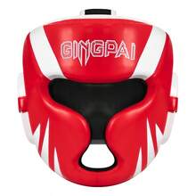 GINGPAI 青少年男孩女孩拳击护头，自由搏击泰拳跆拳道防护头盔，成人训练装备