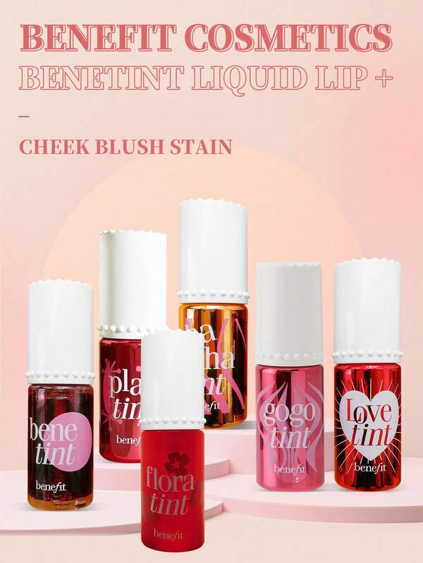 Benefit Benetint Flüssiger Lippen- und Wangen-Rouge Farbton Desert Rose 6ml/0,2oz | Langanhaltender Lippen- und Wangen-Rouge | Aufbaubarer, natürlicher Farbfinish | Leichte, wasserbasierte Formel | Zartes rosiges Leuchten für Lippen und Wangen | Multifunktional für einen frischen, taufrischen Look | Verwischfest und transferresistent | Geeignet für alle Hauttypen | Einfache Anwendung unterwegs | Ideal für einen natürlichen Farbhauch | Perfekt für Reisen und den täglichen Gebrauch