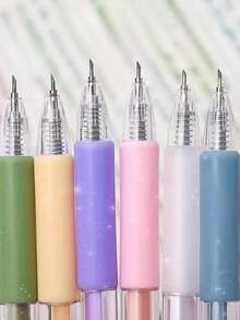 3pcs Utility Knife, Made Of Durable Polypropylene Material, Portable Push-Button Retractable Tip, Practical Cutting Tool For Paper, Cards, Gift Wrapping, Stylish Design With Transparent Body, Compact And Convenient Paper Cutter, Christmas/New Year Gift, Carving Accessories, Multi-Purpose Engraving Pen (Random Color/Style)