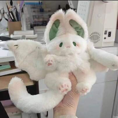 1 件优质手感蝙蝠毛绒玩具蝠鲼可爱动物创意毛绒填充枕头软玩具女孩礼物圣诞生日礼物 - 圣诞礼物 - 万圣节礼物 - 完美礼物 - 礼物
