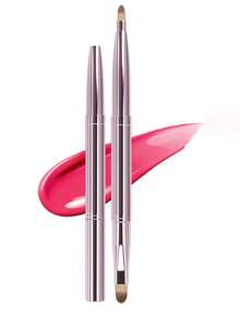 可伸缩双头唇刷，带盖，柔软毛化妆刷，多功能唇刷化妆工具，赠品 - 彩色 - 查看 7