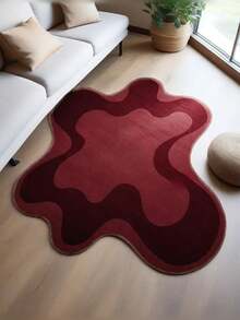 1pc Plush Plush Polka Dot Plastic Bottom Asymmetrical Shaped Fluffy Pink Bedroom Carpet, Home Decor Rug For Living Room, Sofa, Coffee Table, Suitable For Study, Wardrobe, Reading & Gaming Area, Recommend Buying Larger Size - Multicolor - View 5