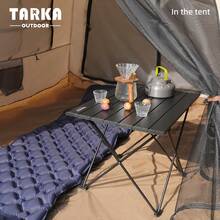 TARKA Masă pliabilă pentru camping în aer liber, petrecere, picnic, grătar, birou pliabil portabil, masă portabilă din aluminiu ultraușoară de înaltă rezistență - Negru - Vizualizare 4