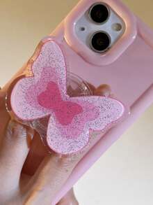 1 Dreamy Butterfly Phone Sliding Stand, Phone Case Adhesive Stand, TV Series Watching Wonder, High-End Retractable And Detachable Stand Compatible With IPhone, Android Phone, Gift For Birthday, Family, Friends Push-Pull Phone Grip Phone Holder Phone Accessories - Multicolor - View 6