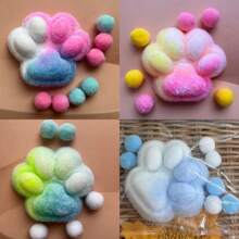 1/3/5/6 件手工制作的 Taba 猫爪挤压玩具、彩虹猫爪挤压玩具、猫爪挤压玩具、顶级减压玩具，适合男女成人的独特礼物、缓慢上升的缓解焦虑玩具、Fufu 挤压玩具新奇事物、烦躁玩具、可爱卡哇伊挤压玩具、挤压猫爪毛球、Fufu 猫爪感官玩具，用于缓解压力 - 彩色 - 查看 13