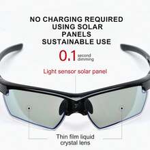 ¡RecomendadoGafas de Sol Polarizadas Cambio Rápido 0.1s con Energía Solar, Unisex UV400 para Conducir, Deporte y Pesca¡Top de Temporada - Sombra Roja - Ver 2