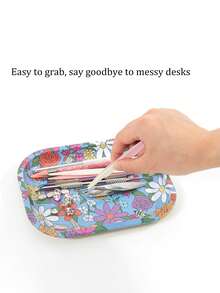 Wielokolorowa, wzorzysta, kwadratowa metalowa taca, materiał metalowy, nadaje się do papierosów, narzędzi do manicure, biżuterii, pędzelka do lakieru do paznokci, kryształków, praktyczny i dekoracyjny dodatek - Wielokolorowe - Zobacz 6