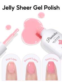 peacecolor 6 PIEZAS Esmalte de uñas de gel de cristal de 10ML, juego de esmalte de gel de uñas rojo, marrón, desnudo y transparente que se retira con remojo, de larga duración para mujeres, regalo de salón DIY