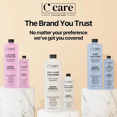 8 Fl Oz Non - Irritating Pure Acetone Nail Polish Remover, Professional Quality, Rapid Removal