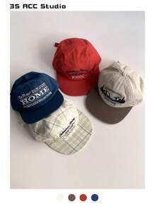 1pc Letter Embroidered Wide Brim Flat Top Baseball Cap, Flattering Street Style, Autumn/Winter Unisex Hip Hop Snapback - Multicolor - View 13