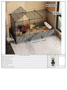 Large Size Cage, Home Use Breeding Pen, Chick Raising Enclosure, Rabbit Hutch With Anti-Escape Fence