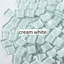 100 g/opakowanie 1 cm kwadratowy materiał mozaikowy w jednolitym kolorze jest używany do ręcznie robionych wazonów, podstawek, lampek dekoracyjnych i luster ściennych - 100g Mozaika - Zobacz 15