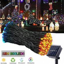 1pc Solar Powered String Lights, Outdoor Decorative Lights, 72FT LED String Lights, 8 Lighting Modes, Garden Decor Lights, Christmas Decor Lights (Multiple Sizes), Party Decor, Home Decor, Halloween, Christmas, Autumn, Winter Decoration Lights Christmas Decoration Christmas Tree Gift Decor Thanksgiving Wedding For Gifts Indoor Outdoor Garden Holiday Halloween Christmas Decor Thanksgiving Wedding For Gifts Indoor Outdoor Garden Holiday Halloween Decor Halloween Ornaments - Multicolor - View 11