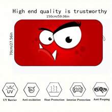 1pc Angry Monster Car Sun Visor, Easy To Install, Interesting Car Accessory Design, Made Of Polyester Fiber Material, Car Interior UV Protection Sun Shade, Easy To Install, Suitable For Various Car Models Decoration, With Heat Insulation And Privacy Protection Function, Keeps Your Car Cool, Foldable For Easy Storage
