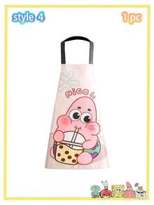 SpongeBob SquarePants 1/2 piezas Delantal de Bob Esponja para niñas de secundaria, nuevo delantal de ropa de trabajo con diseño de dibujos animados lindos para fiesta, la mejor decoración para crear un ambiente festivo con buenos amigos - Multicolor - Ver 16
