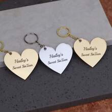 Customized Heart-Shaped Keychains (10/30/50/100/200 Pieces) - Multicolor - View 5