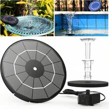 3.5W Solar Fountain Pump For Outdoor Water Features. DIY Solar Birdbath Fountain With Multiple Nozzles. Garden Decoration. Solar Fountain For Gardens, Ponds, Fish Tanks, And Aquariums. - 黑色 - 查看 4