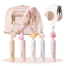 5ml Cartoon Keychain Perfume Atomizer | Velvet Mini Refillable Spray Bottle - Multicolor - View 6