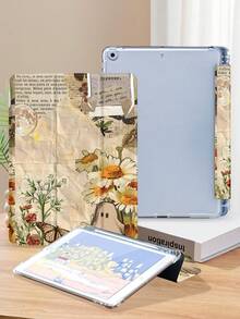 Forest Ghost Collage Pattern Tablet Protective Case, Suitable Compatible With Ipad 9.7/10.2/10.5/10.9/12.9/Pro 11 (10th Gen), Galaxy Tab S6 Lite 10.4 Inch, Kindle Paperwhite 12th Gen (2024 Release), Kindle 11th Gen (2022 Release), Offers Soft Shock Protection, Supports Smart Stand/Auto Wake/Sleep Function. - Multicolor - View 4