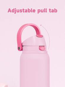Meoky 40oz Vacuum Insulated Water Bottle with 2-in-1 Straw and Spout Lid, Insulated Cup, Keep Cold 24H, Leak-Proof, Fits in Car Cup Holder, Stainless Steel Tumbler for Sports, Travel, and School - 淺粉 - 查看 6