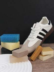 Professional Suede Eraser And Double-Sided Shoe Brush Set - Stain Remover (For Nubuck Leather), White Sneaker Cleaner, Leather Polish And Care Tools - Many - View 7