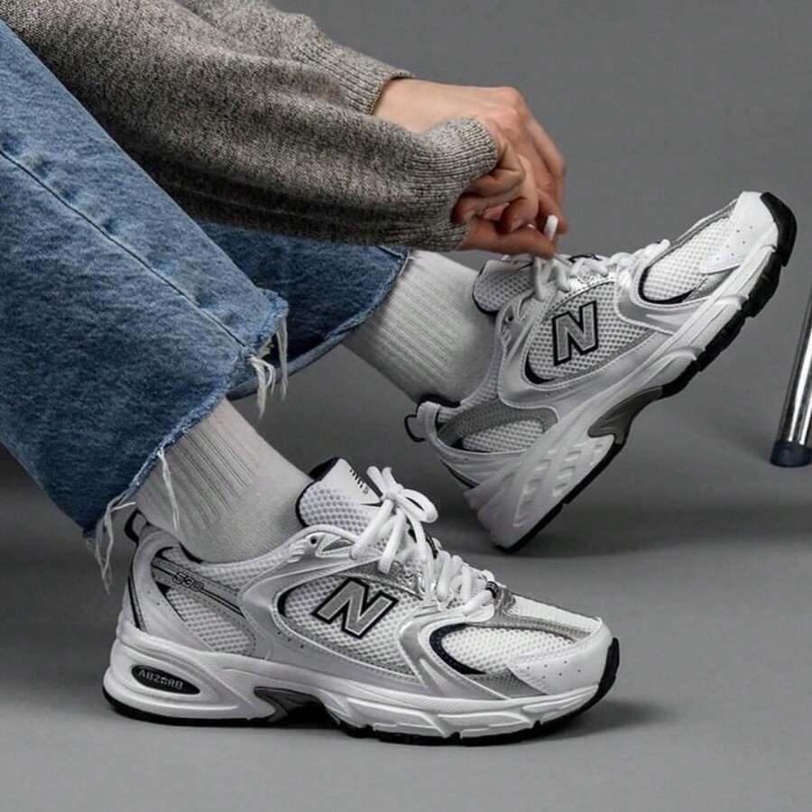 New Balance 530 White Silver Navy MR530SG Men's Fashion Sneaker New - trắng - Xem 1