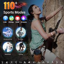 Ordtop Fempoin Reloj Inteligente Mujer, 1.43" AMOLED Display Smartwatch Con Llamadas, Smart Watch Monitor De Sueño/SpO2, Podómetro, 110+ Modos Deportivos Impermeable Reloj Deportivopara Android IOS - màu đen - Xem 3