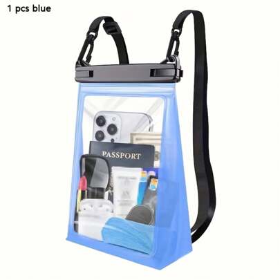 1 Waterproof Phone Bag - IPX8 Touchscreen Phone Bag, Suitable For Swimming, Sports, Outdoor Activities - Suitable For Phones Up To 8.5 Inches, Crossbody Waterproof Bag