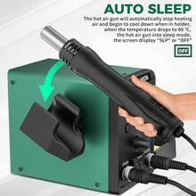 ILIBILIB 700W 2 In 1 Hot Air Gun Soldering Iron Kitwith LED Digital Display, Fast Heating To 500°C (932°F), Auto Sleep Mode, °C/°F Conversion, Heavy-Duty Construction - For Electronics Repair, PCB, DIY Projects - UK Plug(220-240V) - View 5