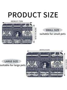 1 Pieza/43*55cm Alfombrilla absorbente para comida de perro - Alfombrilla para comida y agua de gatos y perros, alfombrilla para comida de mascotas de secado rápido, alfombrilla para comida de perro resistente a las manchas, accesorios para mascotas - Alfombrilla para tazón de agua de perro adecuada para bebedores desordenados